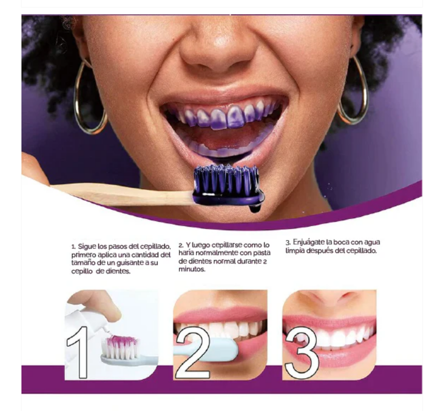 CleanMax -Crema Purpura Blanqueadora de Dientes | Compra 1 LLEVA 2