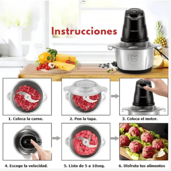 PicaFlash™ 8000 - Pica 1 kg de carne en 8s + Libro con recetas GRATIS