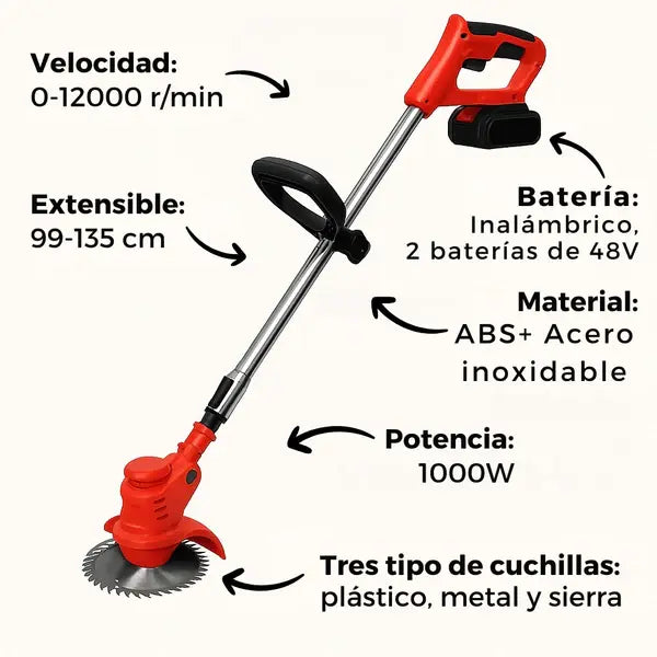 TerraForce | Guadaña Electrica + Regalos - ¡Transforma tu jardín en minutos!