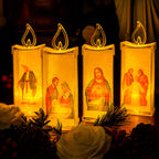 Luz de Fe – Pack de 4 Velas LED Religiosas