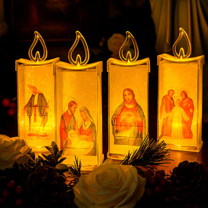 Luz de Fe – Pack de 4 Velas LED Religiosas
