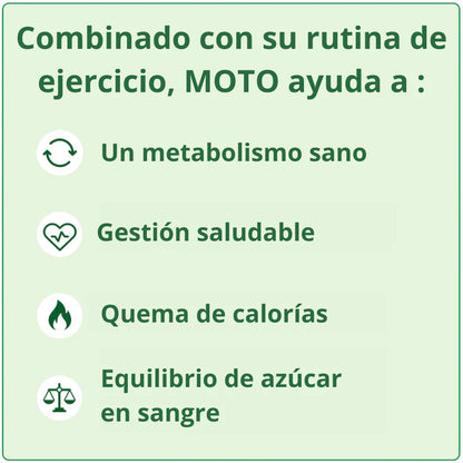 MOTO- Cápsulas que aceleran el metabolismo + GRATIS GUIA PERDIDA DE PESO RAPIDO