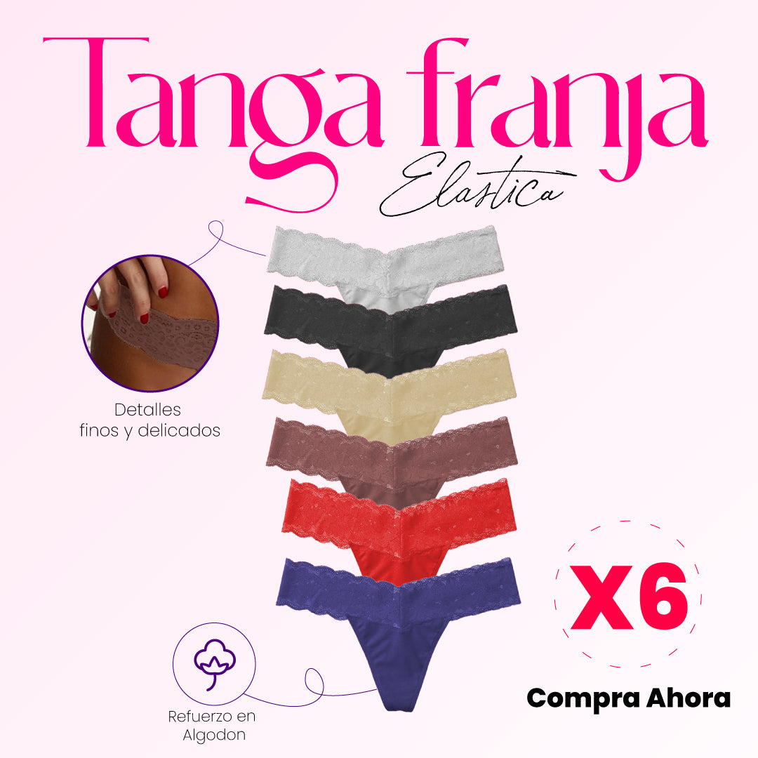 Compre 3  Lleve 6 - Tanga Franja  sin costura