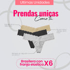 Compre 3  Lleve 6 - Tanga Franja  sin costura