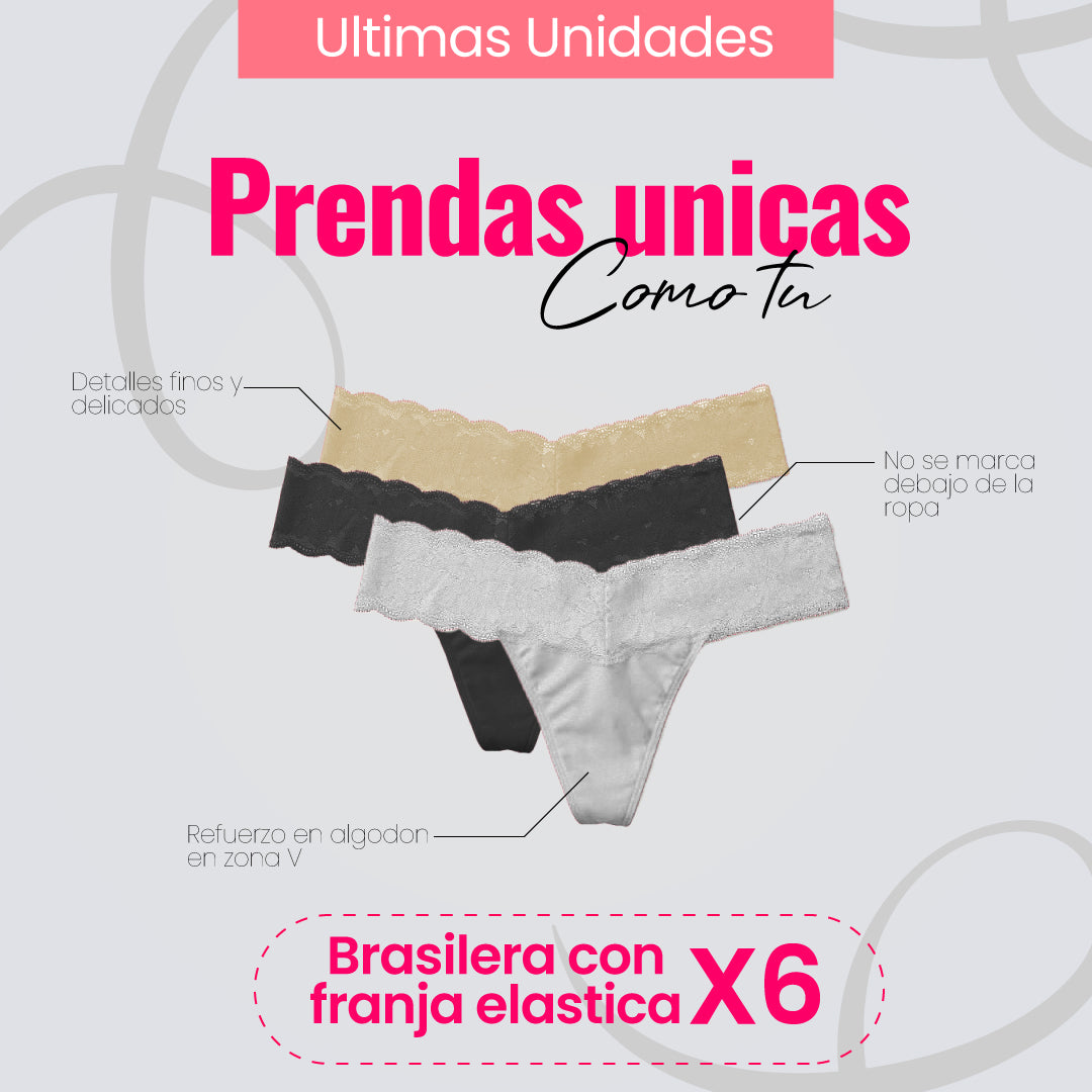 Compre 3  Lleve 6 - Tanga Franja  sin costura