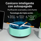 CleanAirAsh - Cenicero inteligente Antihumo 2 en 1