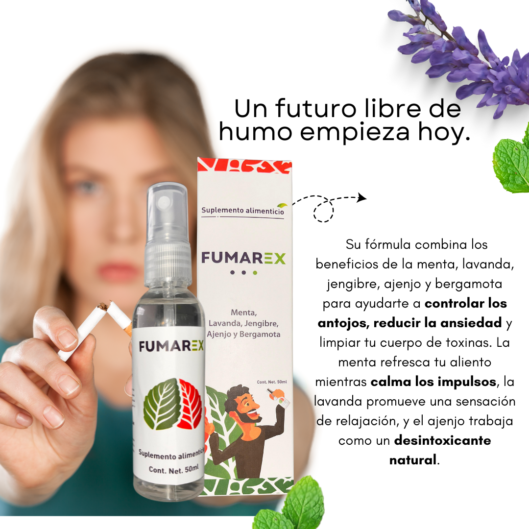 FUMAREX - Spray NATURAL para dejar de fumar - COMPRE 1 LLEVE 2