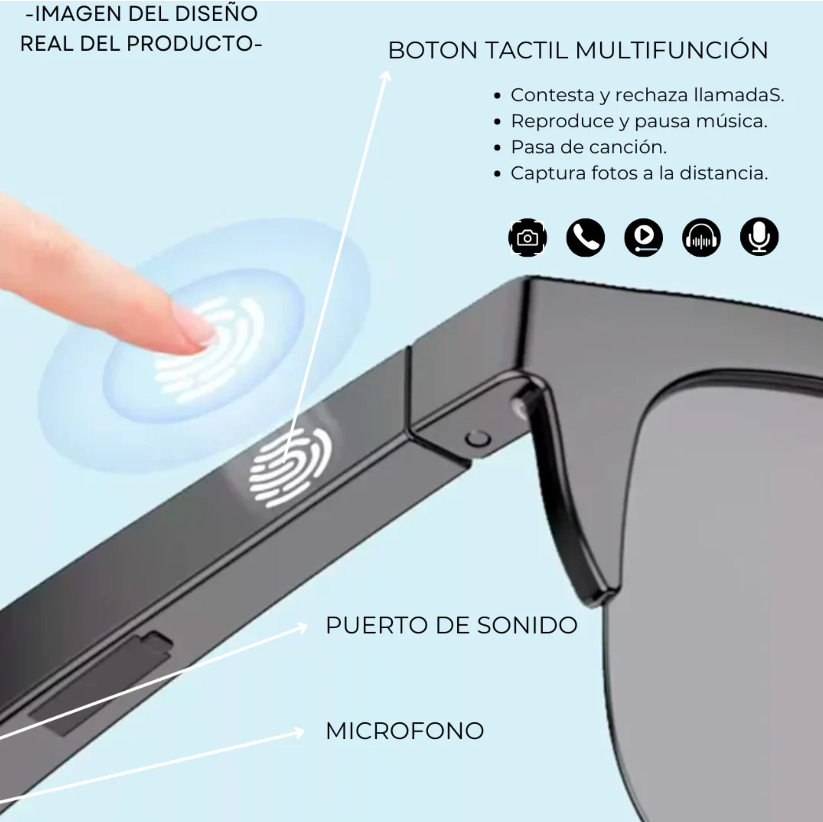 Gafas de Sol Smart Audio Bluetooth
