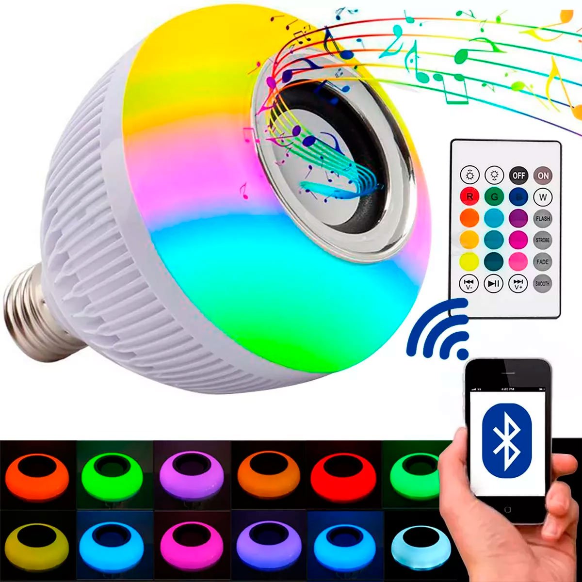 LumiSound - Bombillo Parlante LED Bluetooth ' Compre 1 LLEVE 2